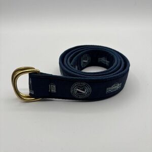 University of North Carolina Icons Canvas Ring Belt Mens L 44" Blue UNC Tarheels